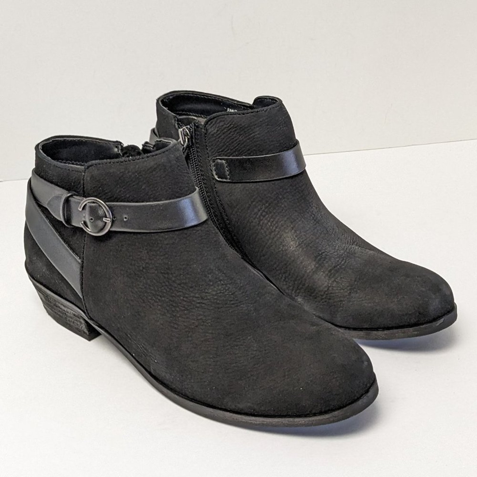 Softwalk Raven Ankle Boots, Black Leather, Women's 8 M